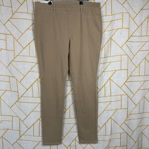 Uniqlo Women’s Heattech Ultra Stretch Legging Chinos Beige Khaki Pants NEW XXL